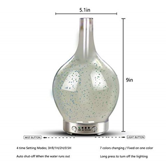 3D Glass Starry Sky Aromatherapy Oil Diffuser - Picture 2 of 3